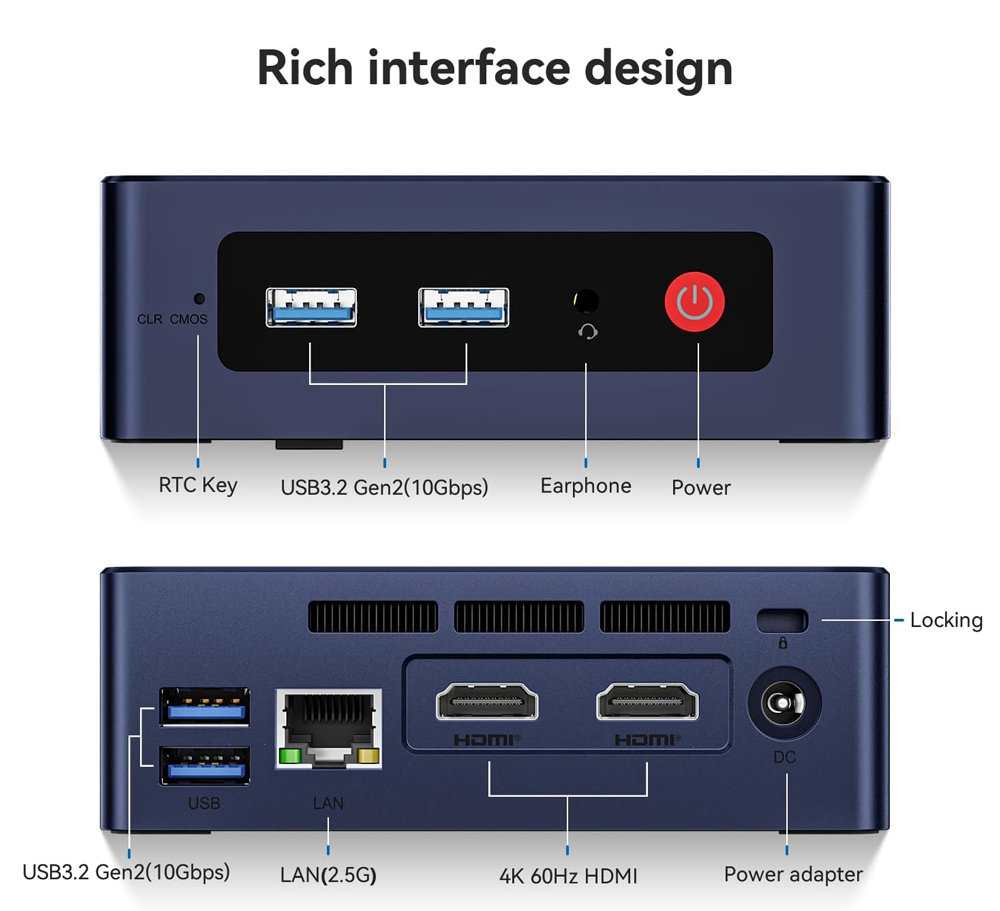 BEELINK mini PC Mini S12, Intel N95, 12GB, 512GB M.2, Windows 11 Pro 9 BEELINK mini PC Mini S12, Intel N95, 12GB, 512GB M.2, Windows 11 Pro - Image 7