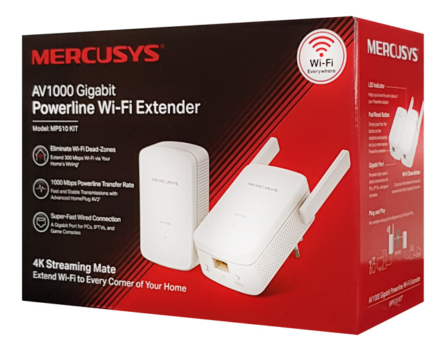 MERCUSYS Powerline Extender MP510 Kit, AV1000 Gigabit, WiFi, Ver: 1.0 11 MERCUSYS Powerline Extender MP510 Kit, AV1000 Gigabit, WiFi, Ver: 1.0 - Image 9