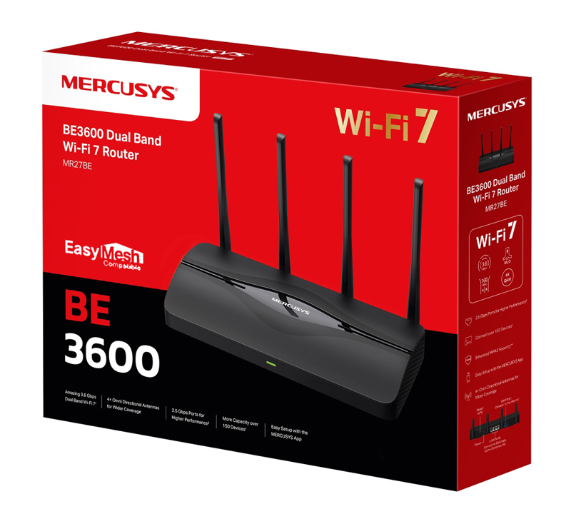 MERCUSYS router MR27BE, WiFi 7, 3.6Gbps BE3600, EasyMesh, Ver 1.20 5 MERCUSYS router MR27BE, WiFi 7, 3.6Gbps BE3600, EasyMesh, Ver 1.20 - Image 3