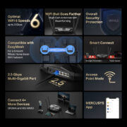 MERCUSYS router MR85X, Wi-Fi 6, 3Gbps AX3000, Dual Band 12 MERCUSYS router MR85X, Wi-Fi 6, 3Gbps AX3000, Dual Band 2