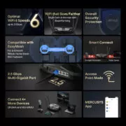 MERCUSYS router MR85X, Wi-Fi 6, 3Gbps AX3000, Dual Band 2