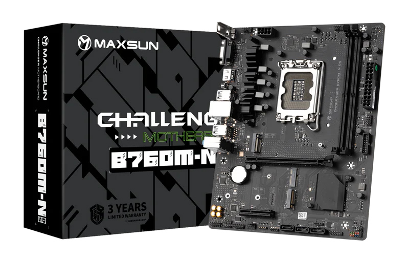 MAXSUN μητρική Challenger B760M-N D5, 2x DDR5, s1700, USB 3.2, 1G LAN, M-ATX 6 MAXSUN μητρική Challenger B760M-N D5, 2x DDR5, s1700, USB 3.2, 1G LAN, M-ATX - Image 4