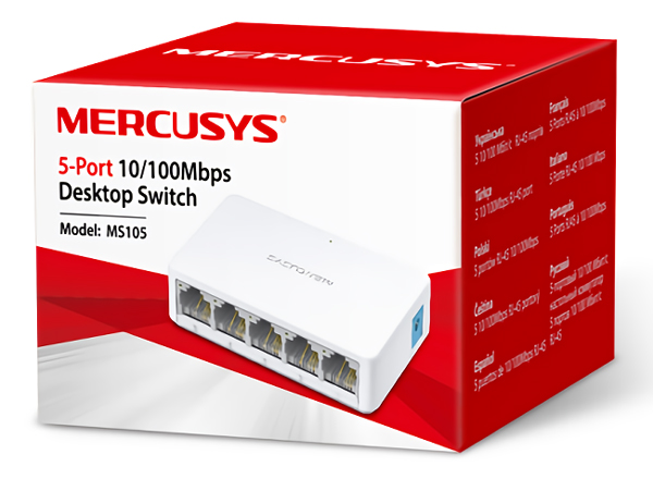 MERCUSYS Desktop Switch MS105, 5x 10/100 Mbps, Ver. 2 5 MERCUSYS Desktop Switch MS105, 5x 10/100 Mbps, Ver. 2 - Image 3