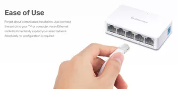 MERCUSYS Desktop Switch MS105, 5x 10/100 Mbps, Ver. 2 5