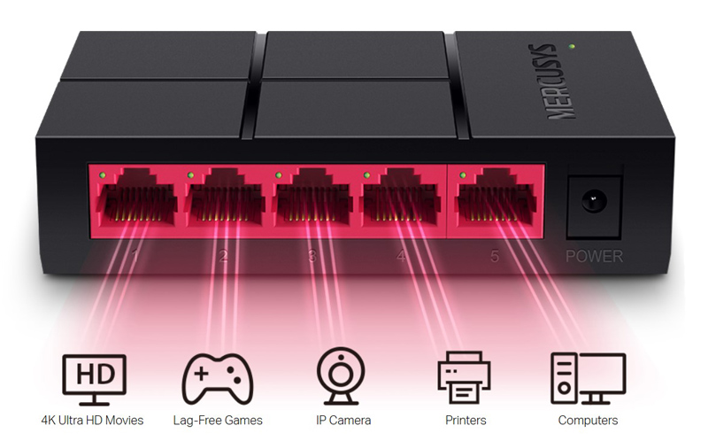 MERCUSYS desktop switch MS105G, 5x 10/100/1000 Mbps, V2.40 7 MERCUSYS desktop switch MS105G, 5x 10/100/1000 Mbps, V2.40 - Image 5