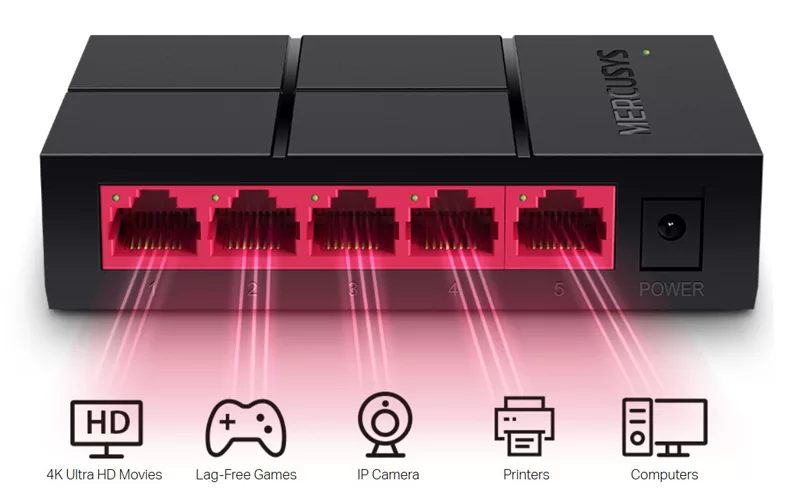 MERCUSYS desktop switch MS105G, 5x 10/100/1000 Mbps, V2.40 7 MERCUSYS desktop switch MS105G, 5x 10/100/1000 Mbps, V2.40 - Image 5
