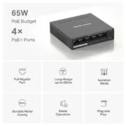 MERCUSYS Desktop Switch MS105GP, 5x 10/100/1000 Mbps, PoE+, V.3.0 2