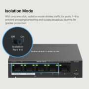 MERCUSYS Desktop Switch MS105GP, 5x 10/100/1000 Mbps, PoE+, Ver. 1.0 12 MERCUSYS Desktop Switch MS105GP, 5x 10/100/1000 Mbps, PoE+, Ver. 1.0 5