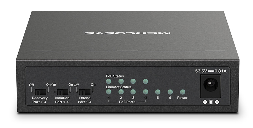 MERCUSYS Desktop Switch MS106LP, 6x 10/100 Mbps, PoE+, Ver. 1.0 5 MERCUSYS Desktop Switch MS106LP, 6x 10/100 Mbps, PoE+, Ver. 1.0 - Image 3