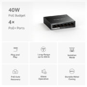 MERCUSYS Desktop Switch MS106LP, 6x 10/100 Mbps, PoE+, Ver. 1.0 9 MERCUSYS Desktop Switch MS106LP, 6x 10/100 Mbps, PoE+, Ver. 1.0 2