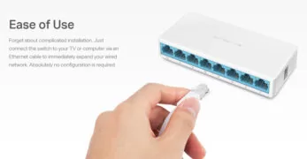 MERCUSYS Desktop Switch MS108, 8x 10/100 Mbps, Ver. 2 4