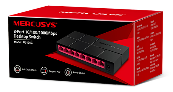 MERCUSYS Desktop Switch MS108G, 8x 10/100/1000 Mbps, Ver. 1 6 MERCUSYS Desktop Switch MS108G, 8x 10/100/1000 Mbps, Ver. 1 - Image 4