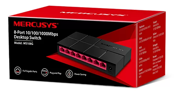 MERCUSYS Desktop Switch MS108G, 8x 10/100/1000 Mbps, Ver. 1 6 MERCUSYS Desktop Switch MS108G, 8x 10/100/1000 Mbps, Ver. 1 - Image 4