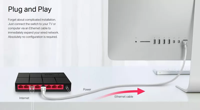 MERCUSYS Desktop Switch MS108G, 8x 10/100/1000 Mbps, Ver. 1 10 MERCUSYS Desktop Switch MS108G, 8x 10/100/1000 Mbps, Ver. 1 - Image 8