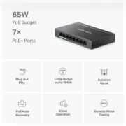 MERCUSYS Desktop Switch MS108GP, 8x 10/100/1000 Mbps, PoE+, V.1.20 2