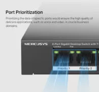 MERCUSYS Desktop Switch MS108GP, 8x 10/100/1000 Mbps, PoE+, V.1.20 6