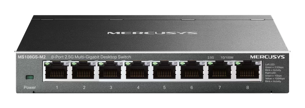 MERCUSYS desktop switch MS108GS-M2, 8x 2.5Gbps θύρες, UN/1.0 4 MERCUSYS desktop switch MS108GS-M2, 8x 2.5Gbps θύρες, UN/1.0 - Image 2