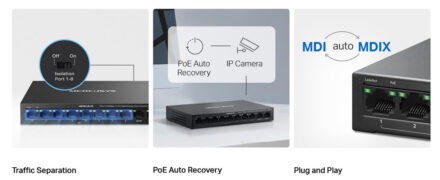 MERCUSYS Desktop Switch MS110CMP, 8x 10/100Mbps PoE+, 2x Gigabit, Ver. 1.0 12 MERCUSYS Desktop Switch MS110CMP, 8x 10/100Mbps PoE+, 2x Gigabit, Ver. 1.0 5