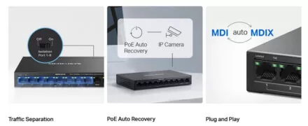 MERCUSYS Desktop Switch MS110CMP, 8x 10/100Mbps PoE+, 2x Gigabit, Ver. 1.0 5