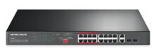 MERCUSYS rackmount switch MS118CP, 16x 10/100Mbps PoE+ & 2x Gigabit θύρες, UN/1.0