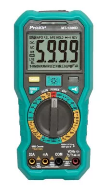 PROSKIT ψηφιακό πολύμετρο MT-1280D, 1000V DC, NVC, True RMS