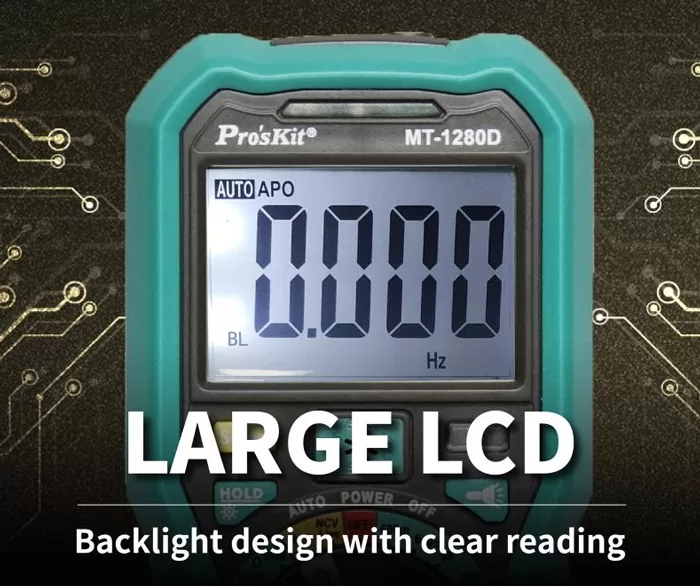 PROSKIT ψηφιακό πολύμετρο MT-1280D, 1000V DC, NVC, True RMS 6 PROSKIT ψηφιακό πολύμετρο MT-1280D, 1000V DC, NVC, True RMS - Image 4