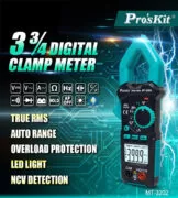 PROSKIT ψηφιακή αμπεροτσιμπίδα MT-3202, 600A AC, NCV, True RMS 2