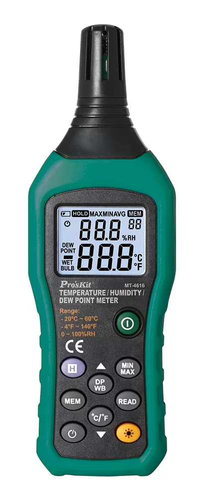 PROSKIT ψηφιακό θερμόμετρο & υγρασιόμετρο MT-4616, -20~60 °C, 0~100% RH 3 PROSKIT ψηφιακό θερμόμετρο & υγρασιόμετρο MT-4616, -20~60 °C, 0~100% RH