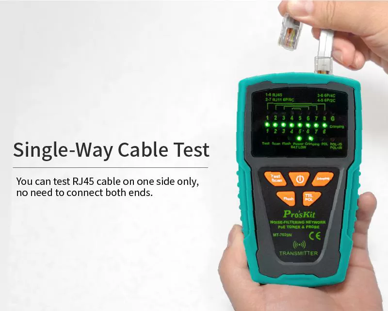 PROSKIT tester καλωδίων δικτύου MT-7029N για RJ45/11/12 7 PROSKIT tester καλωδίων δικτύου MT-7029N για RJ45/11/12 - Image 5