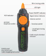 PROSKIT tester καλωδίων δικτύου MT-7029N για RJ45/11/12 10