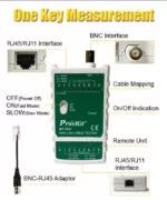 PROSKIT tester καλωδίων δικτύου MT-7031 για RJ45/11/12/22 & BNC 3