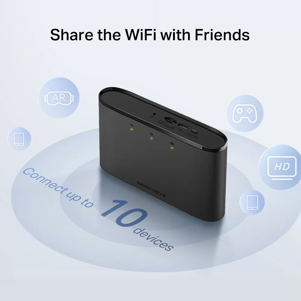 MERCUSYS router MT110, 4G LTE, WiFi 150 Mbps, 2200mAh, Ver. 2.0 7 MERCUSYS router MT110, 4G LTE, WiFi 150 Mbps, 2200mAh, Ver. 2.0 - Image 5