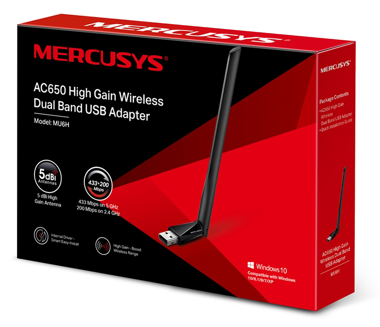 MERCUSYS ασύρματος USB αντάπτορας δικτύου MU6H, 650Mbps, 2.4/5GHz, V 1.0 5 MERCUSYS ασύρματος USB αντάπτορας δικτύου MU6H, 650Mbps, 2.4/5GHz, V 1.0 - Image 3
