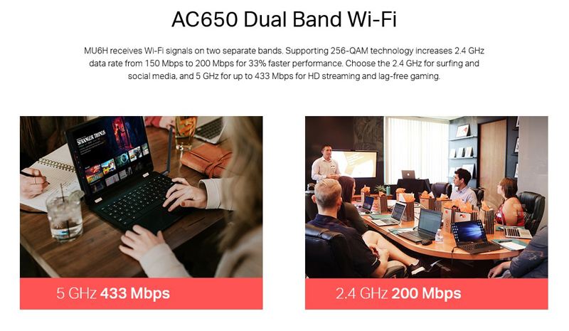 MERCUSYS ασύρματος USB αντάπτορας δικτύου MU6H, 650Mbps, 2.4/5GHz, V 1.0 6 MERCUSYS ασύρματος USB αντάπτορας δικτύου MU6H, 650Mbps, 2.4/5GHz, V 1.0 - Image 4