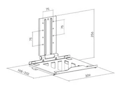 BRATECK βάση laptop NBH-7 για βάση οθονών VESA, έως 17", μαύρη 6