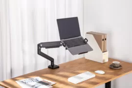 BRATECK βάση & ψύξη laptop NBH-8GL για βάση VESA, RGB, έως 17", μαύρη 3