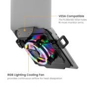 BRATECK βάση & ψύξη laptop NBH-8GL για βάση VESA, RGB, έως 17", μαύρη 13 BRATECK βάση & ψύξη laptop NBH-8GL για βάση VESA, RGB, έως 17", μαύρη 5