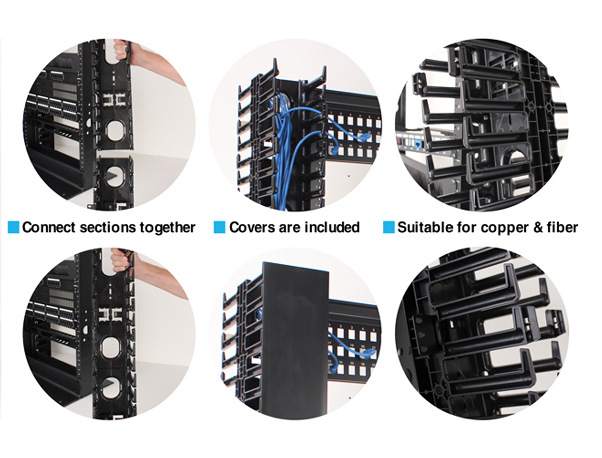 POWERTECH cable managment για rack NETW-0006, 23 θέσεων, πλαστικό, 2τμχ 5 POWERTECH cable managment για rack NETW-0006, 23 θέσεων, πλαστικό, 2τμχ - Image 3