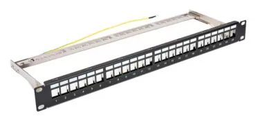 POWERTECH keystone patch panel NETW-0013, FTP 19"/1U, 24-port, 1U 1