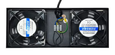 POWERTECH cooling fan για rack NETW-0045, 2x fans με μεταλλικό tray, 1.5m καλώδιο schuko, 33x13cm 2