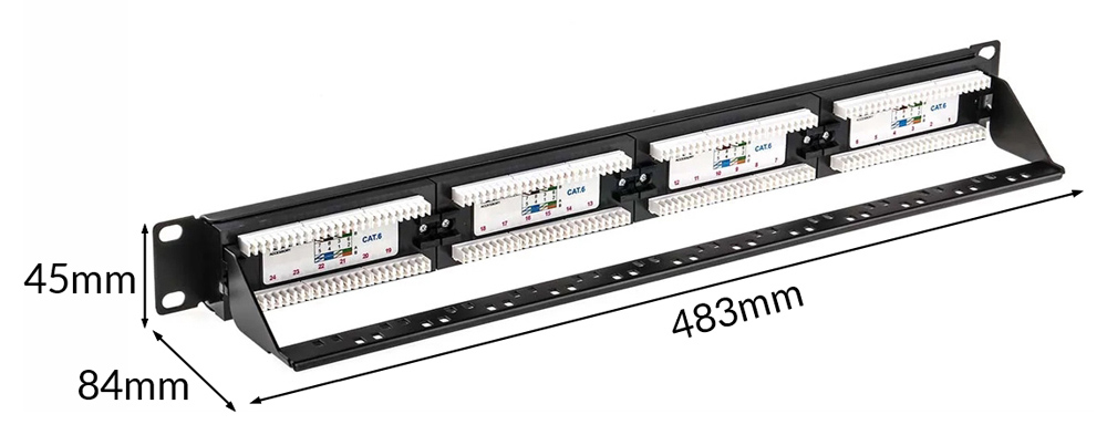 POWERTECH patch panel NETW-0046 για rack 19"/1U, 24 θυρών, CAT 6 UTP, μαύρο 8 POWERTECH patch panel NETW-0046 για rack 19"/1U, 24 θυρών, CAT 6 UTP, μαύρο - Image 6