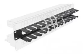 POWERTECH cable management NETW-0047 για rack 19"/1U, μεταλλικό, μαύρο 2