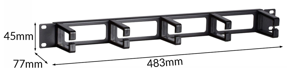POWERTECH cable management NETW-0049 για rack 19"/1U, 5x γάντζοι, μαύρο 4 POWERTECH cable management NETW-0049 για rack 19"/1U, 5x γάντζοι, μαύρο - Image 2
