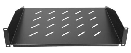 POWERTECH σταθερό ράφι για rack 19" NETW-0054, 2U, βάθος 350mm, μαύρο 2