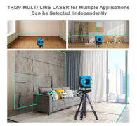 NOYAFA γραμμικό αλφάδι laser NF-112G, με πράσινη δέσμη 12 ακτίνων 3D 13