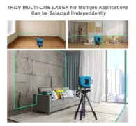 NOYAFA γραμμικό αλφάδι laser NF-112G, με πράσινη δέσμη 12 ακτίνων 3D 13