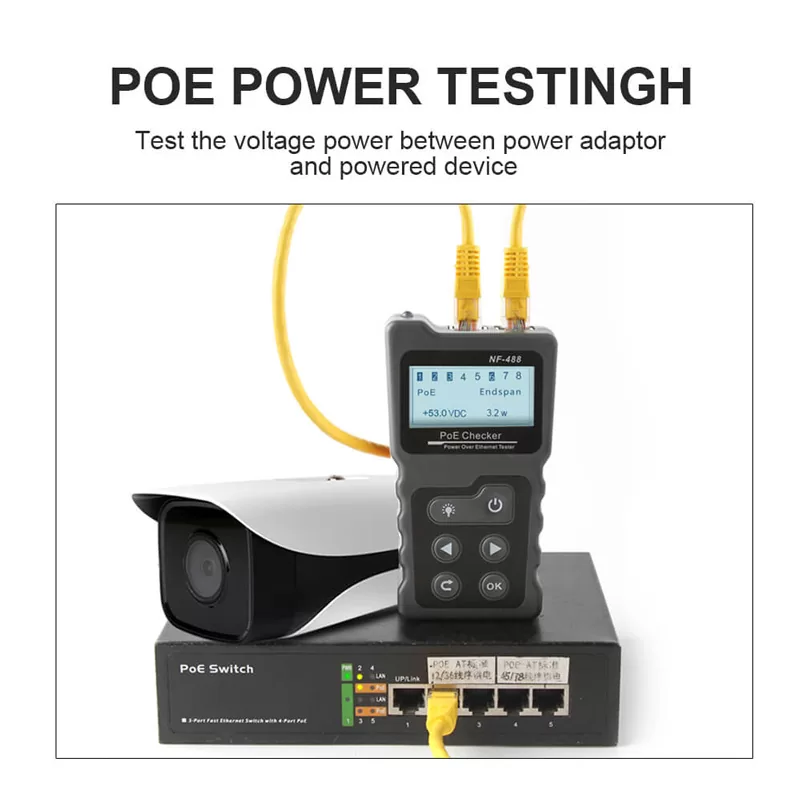 NOYAFA tester καλωδίων δικτύου NF-488 για RJ45 PoE 8 NOYAFA tester καλωδίων δικτύου NF-488 για RJ45 PoE - Image 6