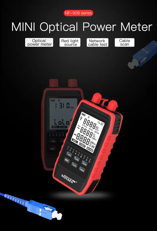 NOYAFA tester καλωδίων οπτικής ίνας NF-908L, 850-1625nm, -60~8dBm 4 NOYAFA tester καλωδίων οπτικής ίνας NF-908L, 850-1625nm, -60~8dBm - Image 2