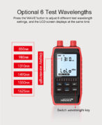 NOYAFA tester καλωδίων οπτικής ίνας NF-908L, 850-1625nm, -60~8dBm 5