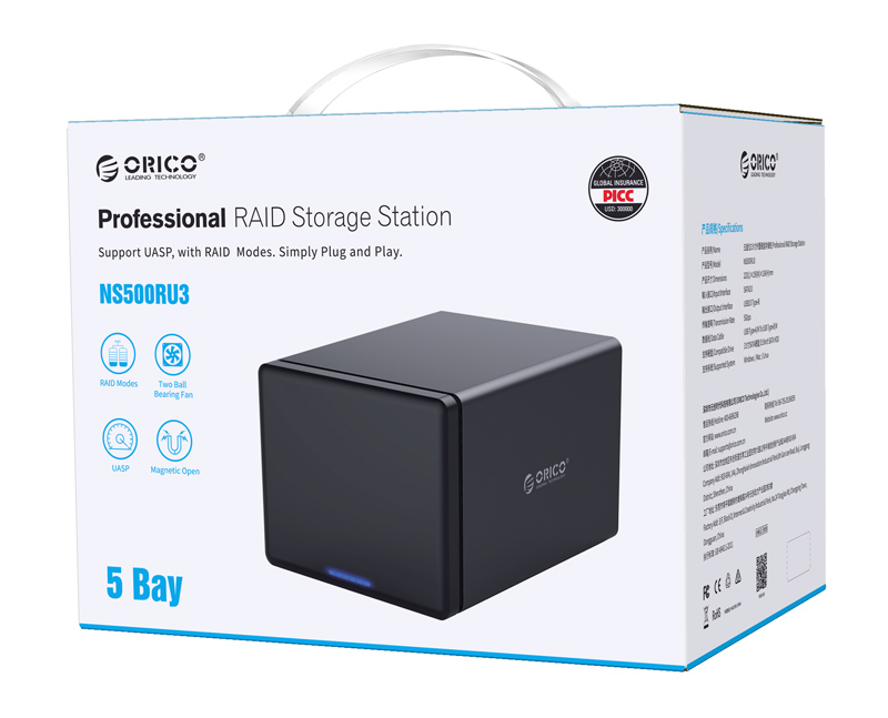 ORICO NAS για 5x 3.5" HDD NS500RU3 USB 3.0, 5Gbps, έως 80TB, μαύρη 9 ORICO NAS για 5x 3.5" HDD NS500RU3 USB 3.0, 5Gbps, έως 80TB, μαύρη - Image 7